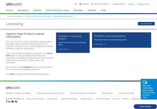 
                            6. View Product License Information - VMware Product License | PL