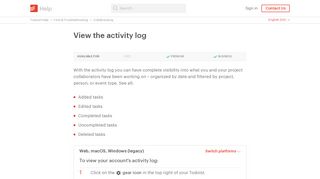 
                            6. View the account activity log – Todoist Help