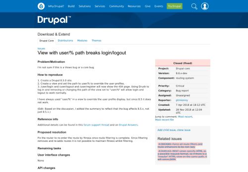 
                            13. View with user/% path breaks login/logout [#2959370] | Drupal.org