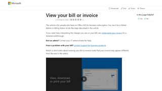 
                            3. View your bill or invoice | Microsoft Docs