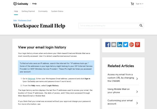 
                            12. View your email login history | Workspace Email - GoDaddy Help SG