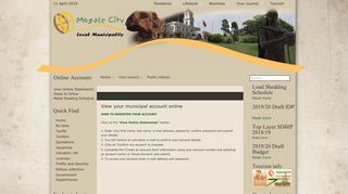 
                            12. View your municipal account online - Mogale City