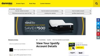 
                            9. View Your Spotify Account Details - dummies