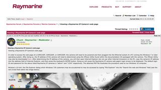 
                            5. Viewing a Raymarine IP Camera's web page - Raymarine forum