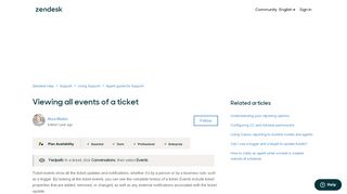 
                            12. Viewing all events of a ticket – Zendesk Support