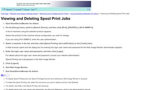 
                            12. Viewing and Deleting Spool Print Jobs