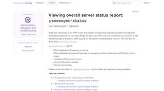 
                            10. Viewing overall server status report: passenger-status - Passenger ...