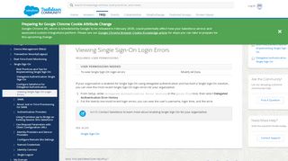 
                            8. Viewing Single Sign-On Login Errors - Salesforce Login