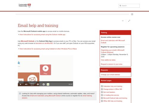 
                            4. Viewing Your Mail From The Web - Lancaster University