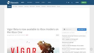 
                            6. Vigor Beta is now available to Xbox Insiders on the Xbox One - Neowin