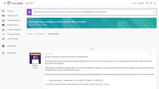 
                            13. Vigor Beta now available on Xbox One for Xbox Insiders | ResetEra