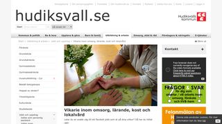 
                            2. Vikarie inom omsorg, lärande, kost och lokalvård - Hudiksvalls kommun