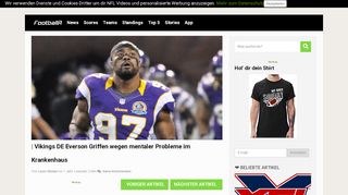 
                            6. Vikings DE Everson Griffen wegen mentaler Probleme im ...