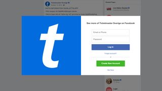 
                            6. VIKTIG INFORMATION OM BILJETTSLÄPP •... - Ticketmaster Sverige ...