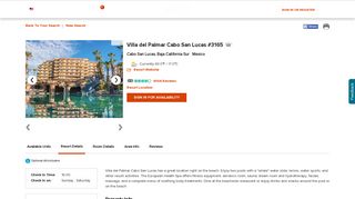 
                            9. Villa del Palmar Cabo San Lucas #3165 Details : RCI