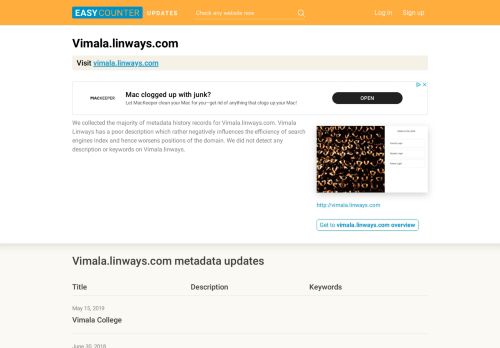 
                            4. Vimala.linways.com - Easy Counter