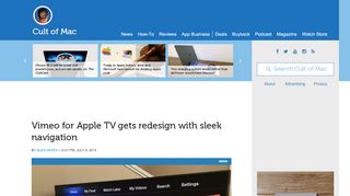 
                            6. Vimeo redesign on Apple TV adds better interface - Cult of Mac