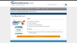 
                            10. VIMpay Mastercard für Minderjährige ab 7 Jahren - Kreditkarte.net