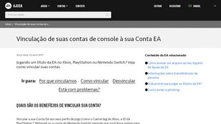 
                            13. Vinculação de suas contas de console à sua Conta EA - EA Help