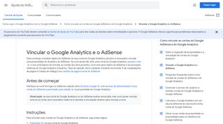 
                            10. Vincular o Google Analytics e o Google AdSense - Ajuda do AdSense