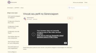 
                            6. Vincule seu perfil no Gerenciagram – Gerenciagram