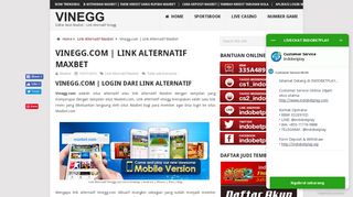 
                            4. Vinegg.com | Link Alternatif Maxbet - Vinegg