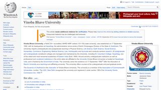 
                            5. Vinoba Bhave University - Wikipedia