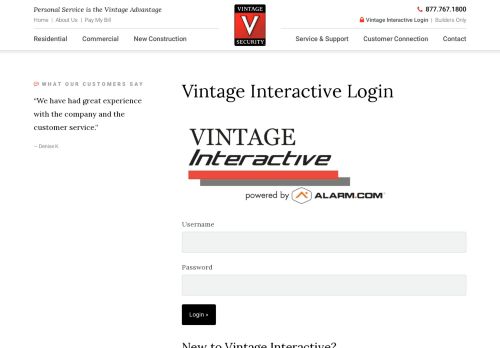 
                            2. Vintage Interactive Login | Vintage Security