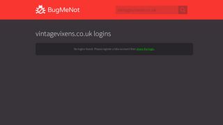 
                            1. vintagevixens.co.uk passwords - BugMeNot