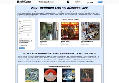 
                            3. Vinyl Records and CD Marketplace - MusicStack