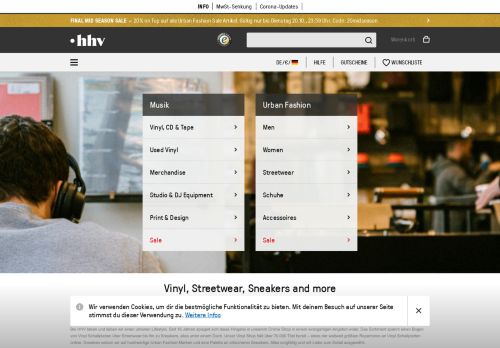 
                            9. Vinyl, Streetwear & Sneakers Online Shop | HHV