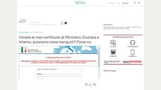 
                            10. Violate le mail certificate di Ministero Giustizia e Interno, possiamo ...
