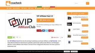 
                            4. ▷ VIP Affiliate Club 3.0 ? • 2019 • Alle Infos, Kosten & Erfahrungen