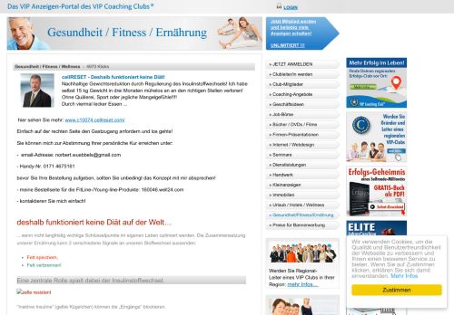 
                            9. VIP Coaching Club - Erfolgs-Portal - cellRESET - Deshalb ...