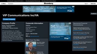 
                            9. VIP Communications Inc/VA: Company Profile - Bloomberg