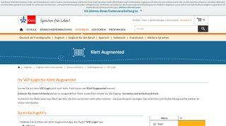 
                            12. VIP-Login | Klett Augmented | Digitales | Klett Sprachen
