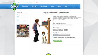 
                            4. VIP Newsletter - The Sims 3
