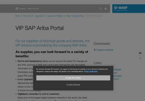 VIP SAP Ariba portal - BASF.com
