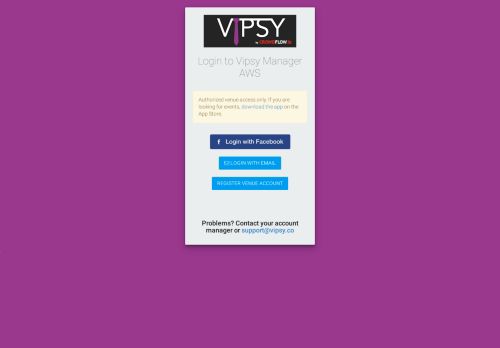 
                            7. Vipsy by Crowdflow - Admin Login