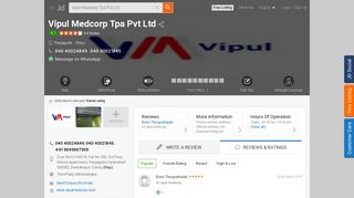 
                            9. Vipul Medcorp Tpa Pvt Ltd, Panjagutta - Third Party Administrator in ...