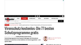 
                            2. Virenschutz kostenlos: 77 Top-Tools - COMPUTER BILD