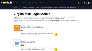 
                            4. Virgilio Mail Login Mobile | Download HTML.it