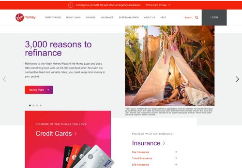 
                            2. Virgin Money | Credit Cards, Home Loans, Superannuation, Travel ...
