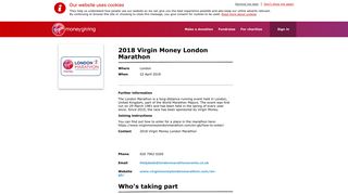 
                            8. Virgin Money Giving | Events | 2018 Virgin Money London Marathon