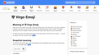 
                            5. ♍ Virgo Emoji — Meaning, Copy & Paste -    Emojis.wiki