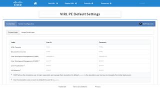 
                            11. VIRL Default Credentials - Cisco