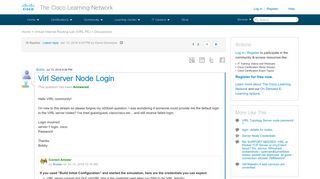 
                            8. Virl Server Node Login - 99153 - The Cisco Learning Network