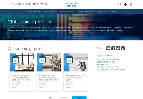
                            6. VIRL Training Videos - The Cisco Learning Network