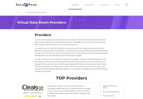 
                            13. Virtual Data Room Providers Comparison, Reviews & Prices