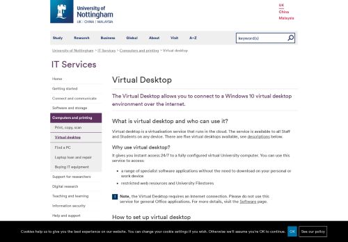 
                            7. Virtual desktop - The University of Nottingham
